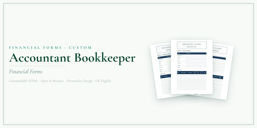 Financial Forms Bundle — Custom