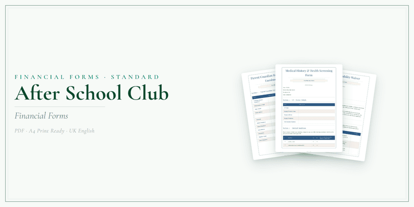 Financial Forms Bundle — Standard