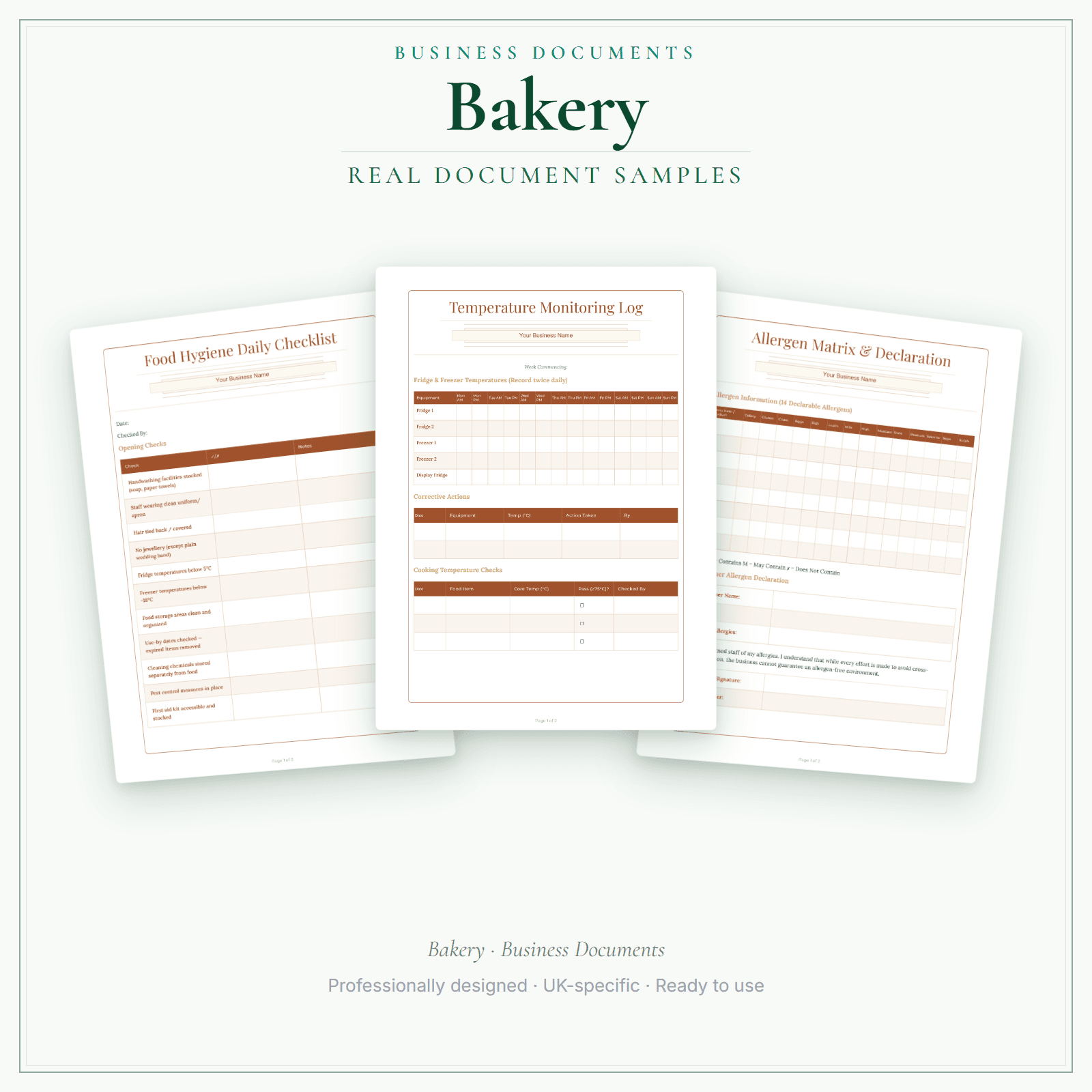 Business Documents — Premium — sample document pages
