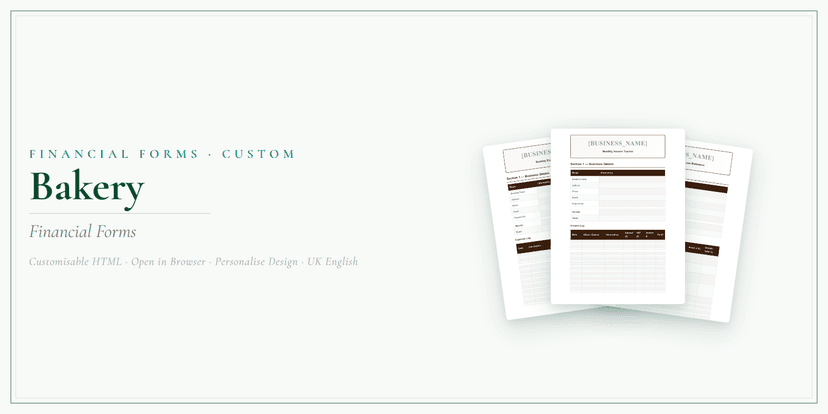Financial Forms Bundle — Custom