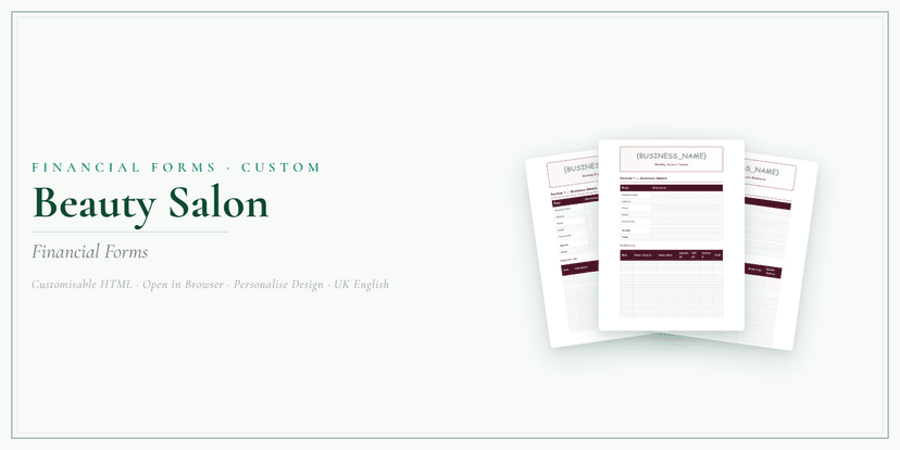 Financial Forms Bundle — Custom