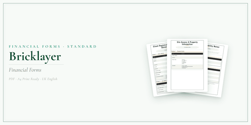 Financial Forms Bundle — Standard
