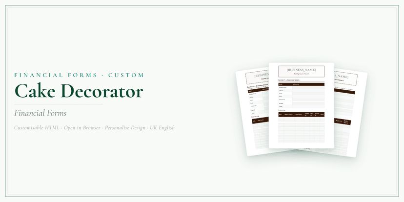 Financial Forms Bundle — Custom