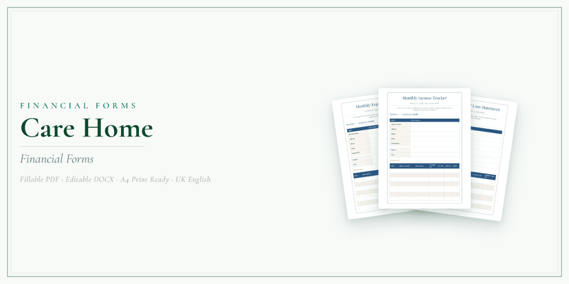 Financial Forms Bundle — Premium