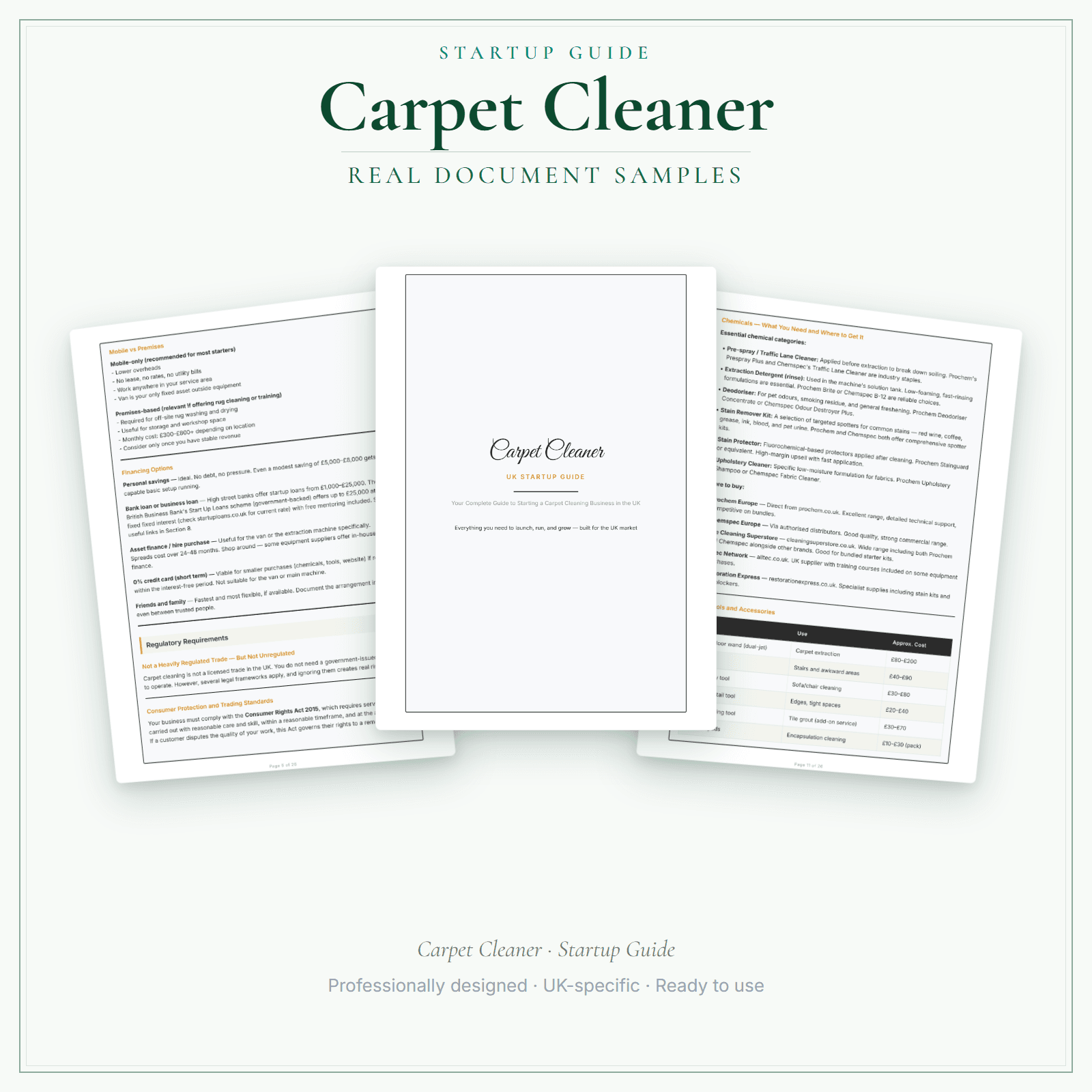 Startup Guide — sample document pages
