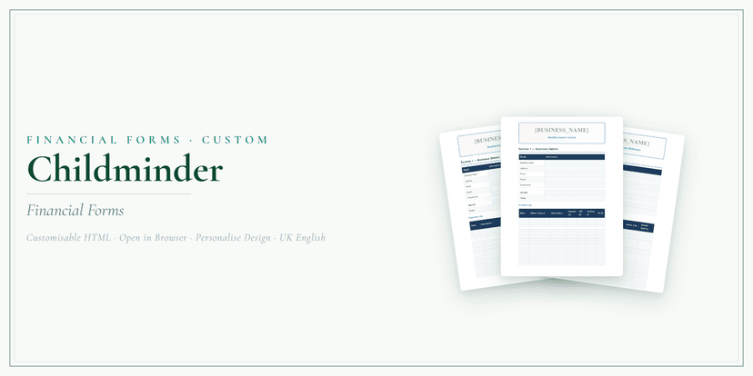 Financial Forms Bundle — Custom