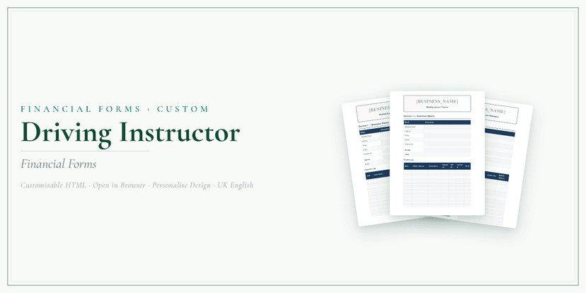 Financial Forms Bundle — Custom