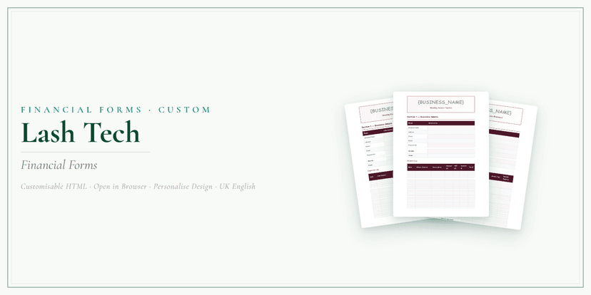 Financial Forms Bundle — Custom