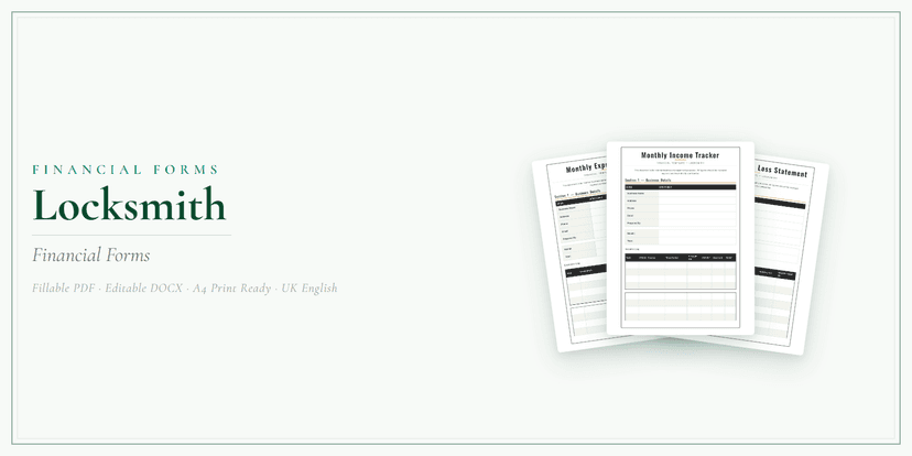 Financial Forms Bundle — Premium