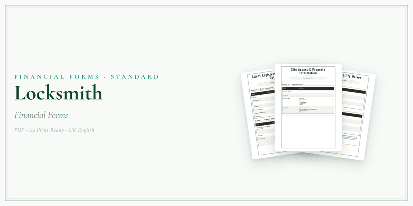 Financial Forms Bundle — Standard