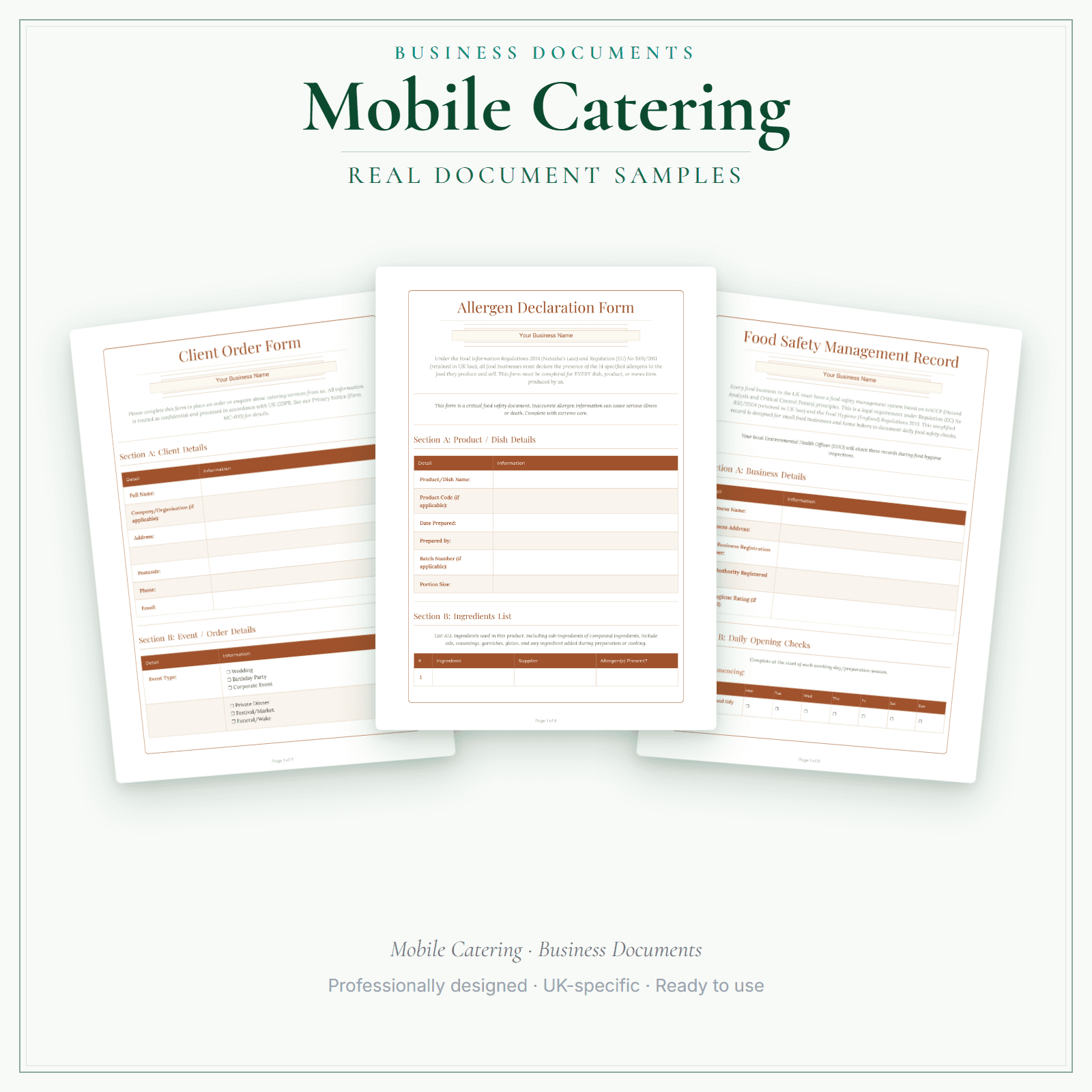 Business Documents — Premium — sample document pages