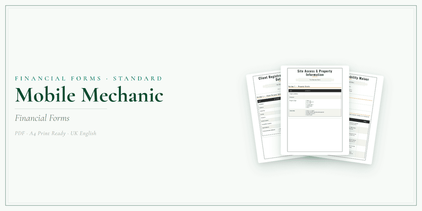 Financial Forms Bundle — Standard