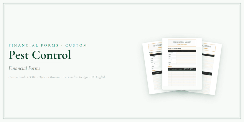 Financial Forms Bundle — Custom