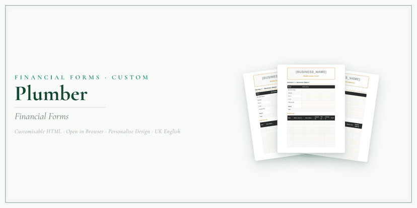 Financial Forms Bundle — Custom