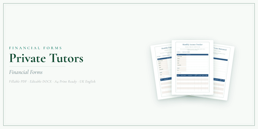 Financial Forms Bundle — Premium