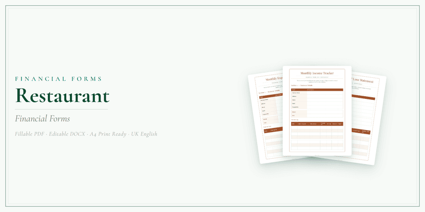 Financial Forms Bundle — Premium