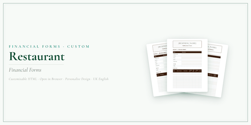 Financial Forms Bundle — Custom