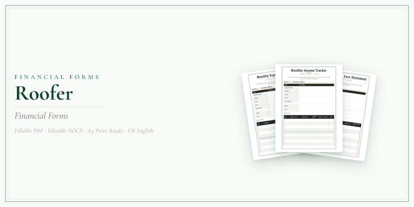 Financial Forms Bundle — Premium