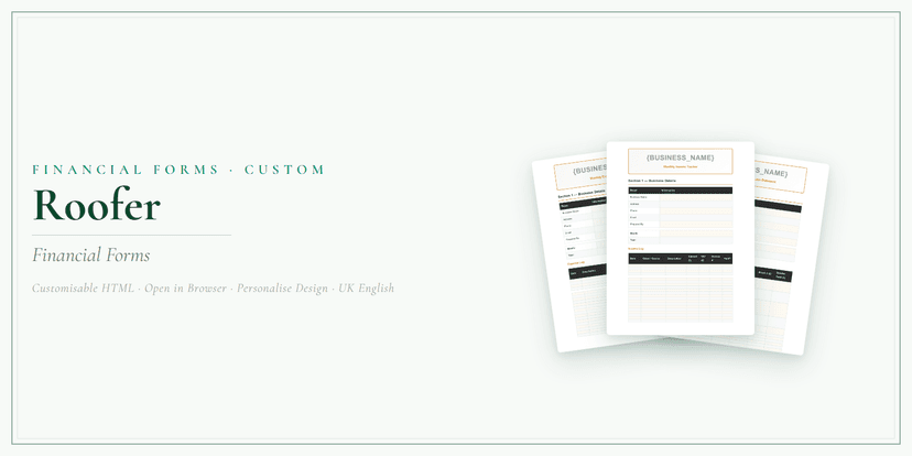 Financial Forms Bundle — Custom