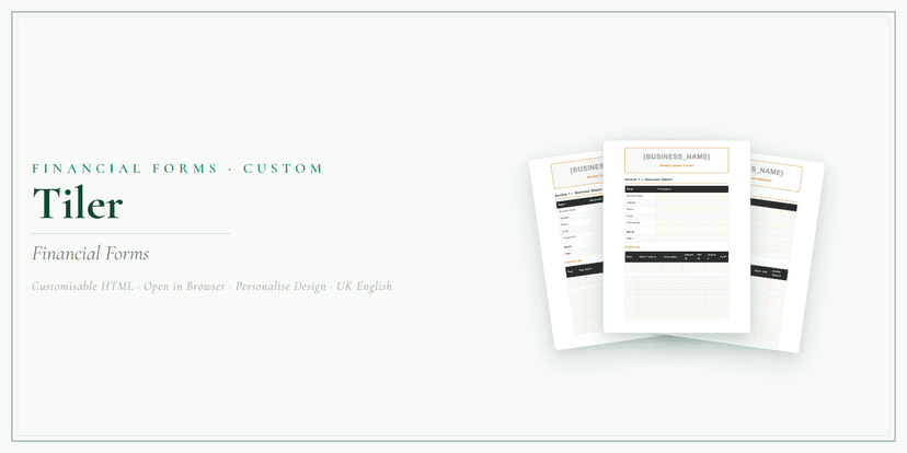 Financial Forms Bundle — Custom