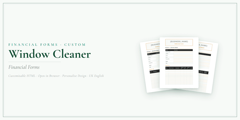 Financial Forms Bundle — Custom